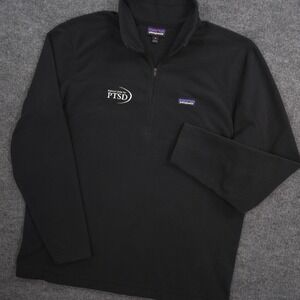 Patagonia Micro D Fleece Pullover Mens XL Black National Center for PTSD Outdoor